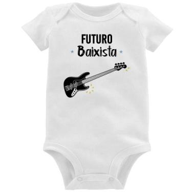 Imagem de Body Bebê Futuro Baixista - Foca na Moda, Branco, P