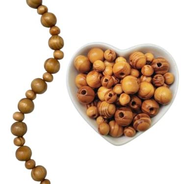 Imagem de Kit 600 Pérola Madeira 8mm E 12mm Castanha Mesclada Missanga Bijuteria Artesanato