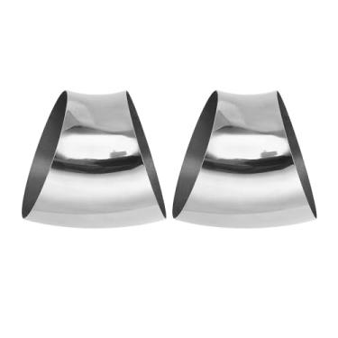 Imagem de Motoforti 2 peças 45 graus mandril curva cotovelo carro modificado tubo de escape tubulação 17.8 cm espessura OD 2.0mm/14GA 180x212x2.0mm 304 tom prata aço inoxidável 304