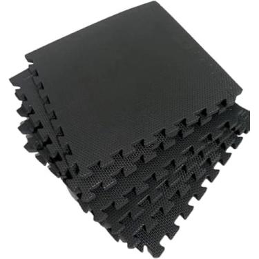 Imagem de Kit 20 Placa Tatame Tapete Eva preto 50x50x10mm