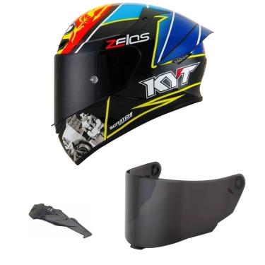 Imagem de Capacete KYT TT Course Xavier Simeon Endurance Champions Mais Viseira Fumê e Spoiler Fumê