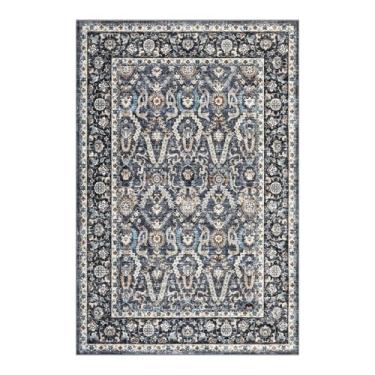 Imagem de Sirmupea Tapete lavável 20 x 25 cm, tapetes vintage persas, tapetes vintage dobráveis ultrafinos para quarto, sala de jantar, escritório em casa, adequado para animais de estimação e crianças, pelo