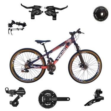 Imagem de Bicicleta 26 VikingX T25 24v Shimanos Cubo e Catraca K7 Pneu Aro 26 Balão Faixa Amarela-Unissex