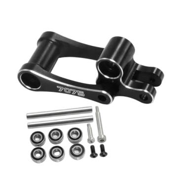 Imagem de YIJU 7075 Kit de barra de barra de barragem e braço de direção do freio Los264001 Knuckle traseiro para Losi 1/4 Motocicleta Atualização Parte DIY ACCS, Preto