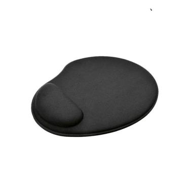 Imagem de Mouse Pad Gel Letron Home Office Preto Emborrachado 26x22 Cm Ergonomico