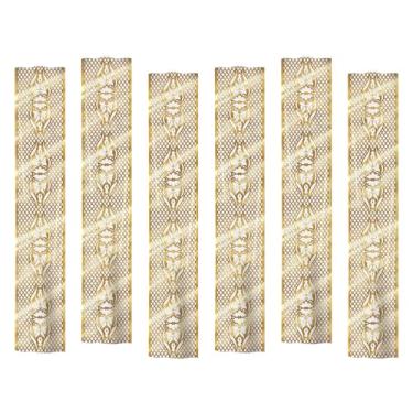 Imagem de Beistle Painéis de festa de treliça, conjunto de 6, painéis decorativos dourados metálicos intrincados, decoração de celebração e pano de fundo de evento elegante para casamento, aniversário, Ramadã,