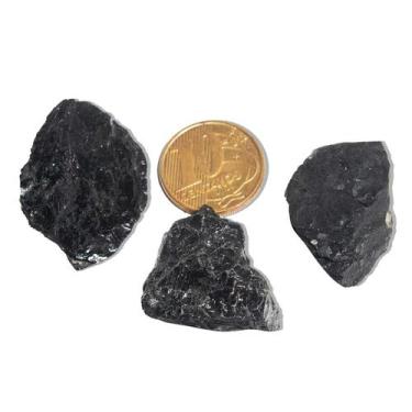 Imagem de Kit 3 Turmalina Preta Natural 0 a 10g Média 2,5cm Tipo B - CristaisdeC