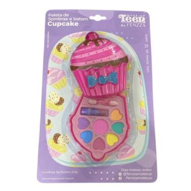 Imagem de Paleta de Sombras e Batom Cupcake Make-Up Teen Fenzza