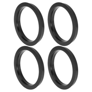 Imagem de INFINAUTO Anéis centralizados de cubo de roda de carro de 79,6 mm a 67,1 mm rodas de policarbonato preto eixo central amortecedor Hubrings 4 peças