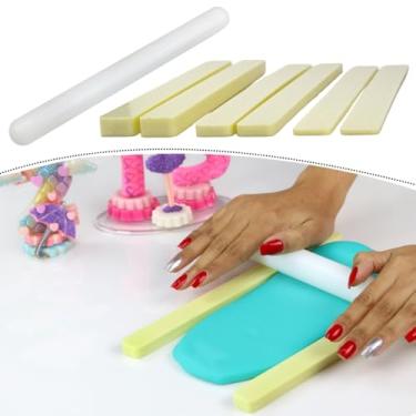 Imagem de 6 Guias Regua Niveladora de Biscoito com Rolo de Massa, 3/6/10 mm, bastões niveladores Para Pastelaria, Biscoitos, Acessórios de Panificação