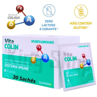 Imagem de Vita Colin Suplemento Alimentar Vitaminas Imunidade 30 Sachê