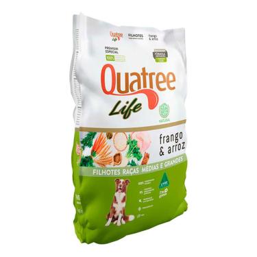 Imagem de Ração Quatree Life Cães Filhotes Raças Médias e Grandes Frango e Arroz - 15kg