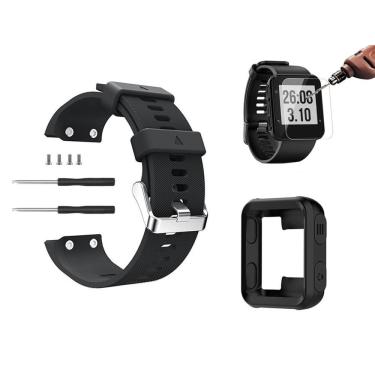 Imagem de Kit Pulseira Case E Película Compatível Com Garmin 35