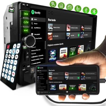 Imagem de Central Multimídia Universal 2 Din MP5 Espelhamento USB Bluetooth Som Automotivo