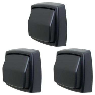 Imagem de Kit 3 Acabamento Valvula Descarga Deca Hydra Max Abs Preto - Montelar 