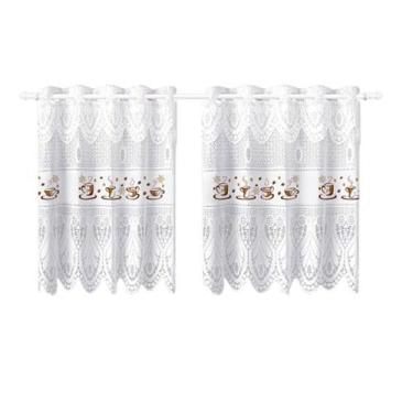 Imagem de Cortina Pia Vitro Stilo Renda Cozinha 1,60X0,80 Alt - Beija Flor, Xica