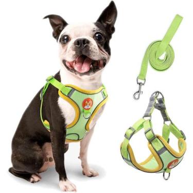 Imagem de Coleira Peitoral coleira para cachorro com guia para pet pequenos e mé