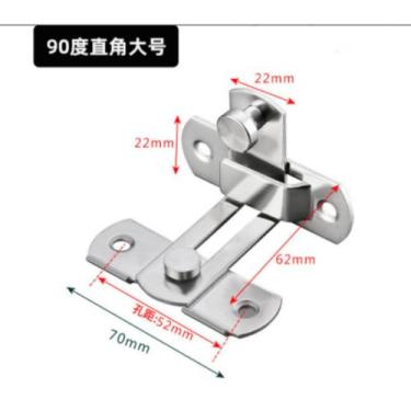 Imagem de Fecho Trava Tranca Angular L 90 P/ Gavetas Portas Janelas - oem, TAMAN