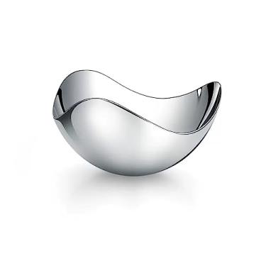 Imagem de Cesta de frutas tigela de aço inoxidável leve estilo de luxo prato de frutas sala de estar ornamentos decorativos para casa mesa de centro de prata prato de frutas tigela de frutas para cozinha (T