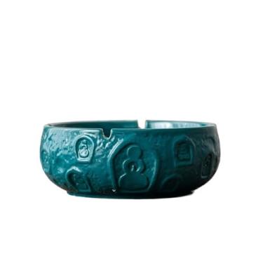 Imagem de Cinzeiro Cinzeiro Cameo Cinzeiro para Casa Sala de Estar Quarto Mesa Escritório Cinzeiro de Mesa(Blue)