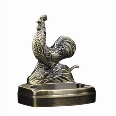 Imagem de Cinzeiro criativo retrô para homens fumantes estilo vintage multifuncional metal para decoração de mesa de escritório em casa
