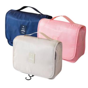 Imagem de Necessaire Feminina Bolsa Viagem Compartimentos Gancho Maquiagem Higie