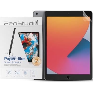 Imagem de Penstudio Protetor de tela com toque de papel para iPad Pro iPad 7/8/9, filme PET fosco antirreflexo para desenho e anotações, textura semelhante a papel, anti-impressão digital, resposta rápida