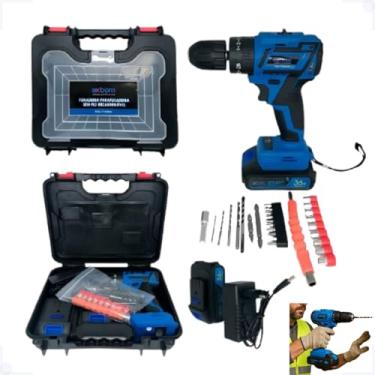 Imagem de Parafusadeira Furadeira Impacto 36V Brushless com Maleta, Kit de Acessórios Completo, Carregador e Bateria Bivolt Profissional