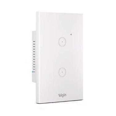 Imagem de Interruptor Inteligente 2 Botoes Branco 4x2 WiFi Elgin