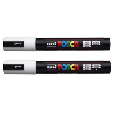 Imagem de Caneta Marcadora Posca PC-5M Branca 2 Unidades - Uni