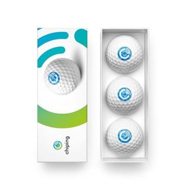 Imagem de Bolas de golfe lascadas por GPS (pacote com 6) – as primeiras bolas de golfe rastreadas por GPS do mundo – Jogue mais rápido – Pontua melhor – Emparelhado com o aplicativo Chiping GPS e 35.000 campos