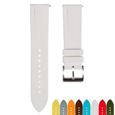 Imagem de Strapseeker Pulseira de relógio Zac Premium FKM de borracha vulcanizada de liberação rápida - 20 mm-22 mm - compatível com relógios inteligentes Tudor, Omega, Rolex - Pulseiras de reposição para