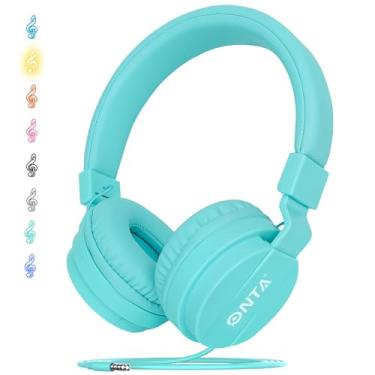 Imagem de ONTA Fones de ouvido infantis para meninos e meninas – Fone de ouvido infantil com fio plugue infantil escolar adolescente na orelha para iPad | Computador | Smart Phone | Tablet Amazon Fire | Laptop