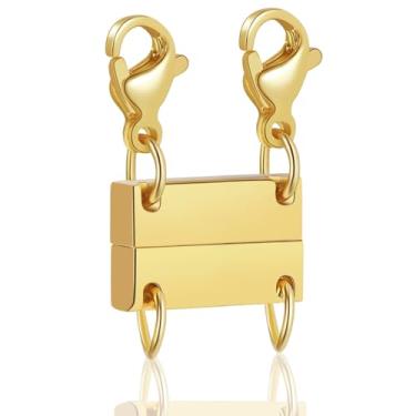 Imagem de Serundo Auto Separador De Colar Dourado Para Camadas - Fecho Leve Multiempilhador Feminino (Fivela Dupla)