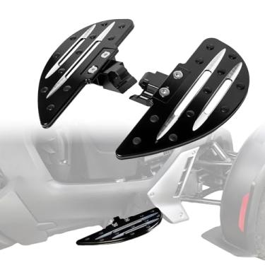 Imagem de Goldfire Pedaleira Para Motorista Goldfire, Grande E Larga, Com Apoio Frontal Os Pés, Acessório Triciclo, Compatível Can-Am Ryker 600 900, Edição Rally (2019-2025), Sport (2022-2025), Preta