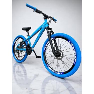 Imagem de Bicicleta 26 Gta Rebel Freeride Downhill 21v Freio Disco Aros Vmaxx Pneu Flame (Azul)