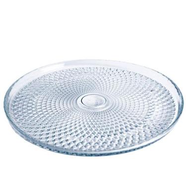 Imagem de Prato para bolo doces salgados sobremesas de vidro 28cm - UTILIDADES