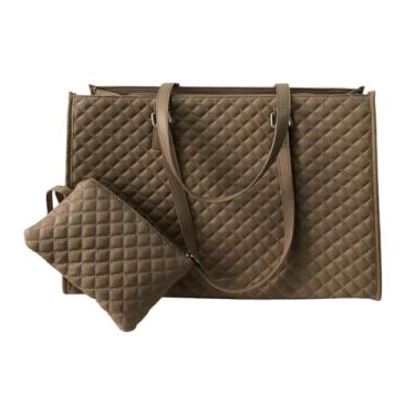 Imagem de FytStycale Bola de Ombro de Bolsa de Bolsa Feminina Leckdoacher para Colagem de Negócios Casual Casual, Cáqui, Tamanho real