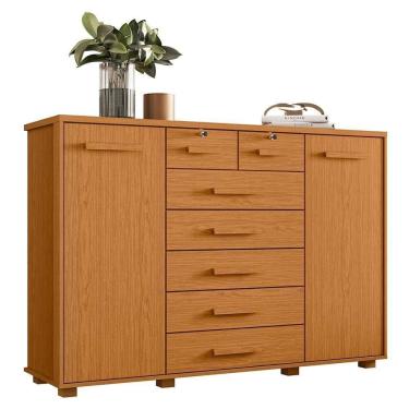 Imagem de Cômoda Fontana 2 Portas E 7 Gavetas Cinamomo - Móveis Albatroz Cinamomo