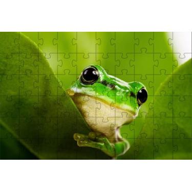 Imagem de Quebra-Cabeça Micro Sapo Verde de 300 peças em MDF - Coleção Tea e Amo