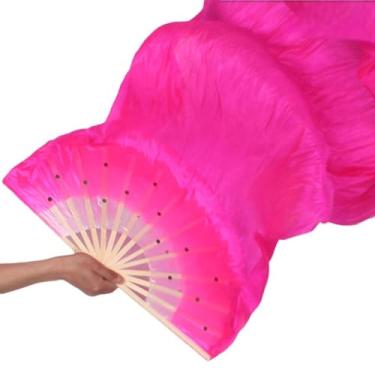 Imagem de Leque Do Ventilador De Seda Véu Para Dança Ventre (Rosa)