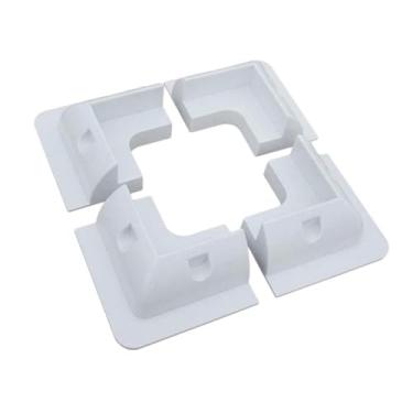 Imagem de Wswqop Kit de suportes de montagem de painel solar, suporte de painel fotovoltaico, kit de suporte de canto resistente e amplamente utilizado para RVs e, Branco