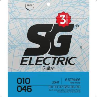 Imagem de Kit c/ 10 pctes cordas 010 niquel p/guitarra sg 5198tp