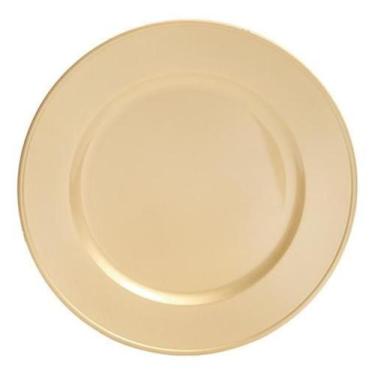 Imagem de Sousplat De Plastico 1X33X33 Cm Dourado - Cromus - Dourado