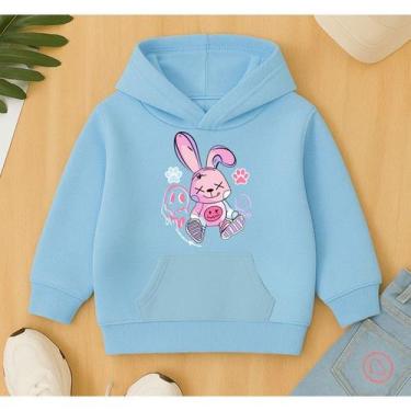 Imagem de Moletom Canguru Feminino Infantil Estampa Coelhinha Street Menina Moci