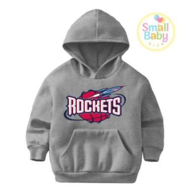 Imagem de Blusa Moletom Infantil Unissex Times de Basquete USA Houston Rockets -
