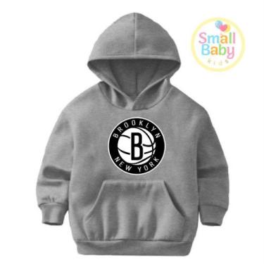 Imagem de Blusa Moletom Infantil /Juvenil Unissex Times de Basquete USA Brooklyn