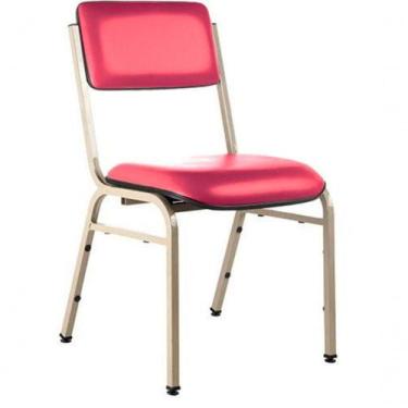 Imagem de Cadeira Empilhável Para Auditórios Linha Hotel Smart Rosa - DESIGN OFF