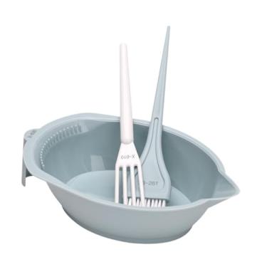 Imagem de Ysyqkn Ferramenta de Modelos de Coloração de Cabelo, Tinta para Mistura de Cores, Bandeja de Tingimento Profissional, Pincel de Cerdas Macias para Colorir Fa, Verde