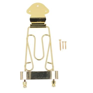 Imagem de SUNGOOYUE 4 String Trapeze Tailpient Bridge, Sella Ajustável Em Aço de Liga para Guitarras de Jazz Archtop e Atualizações Semi -ocass de Guitarra